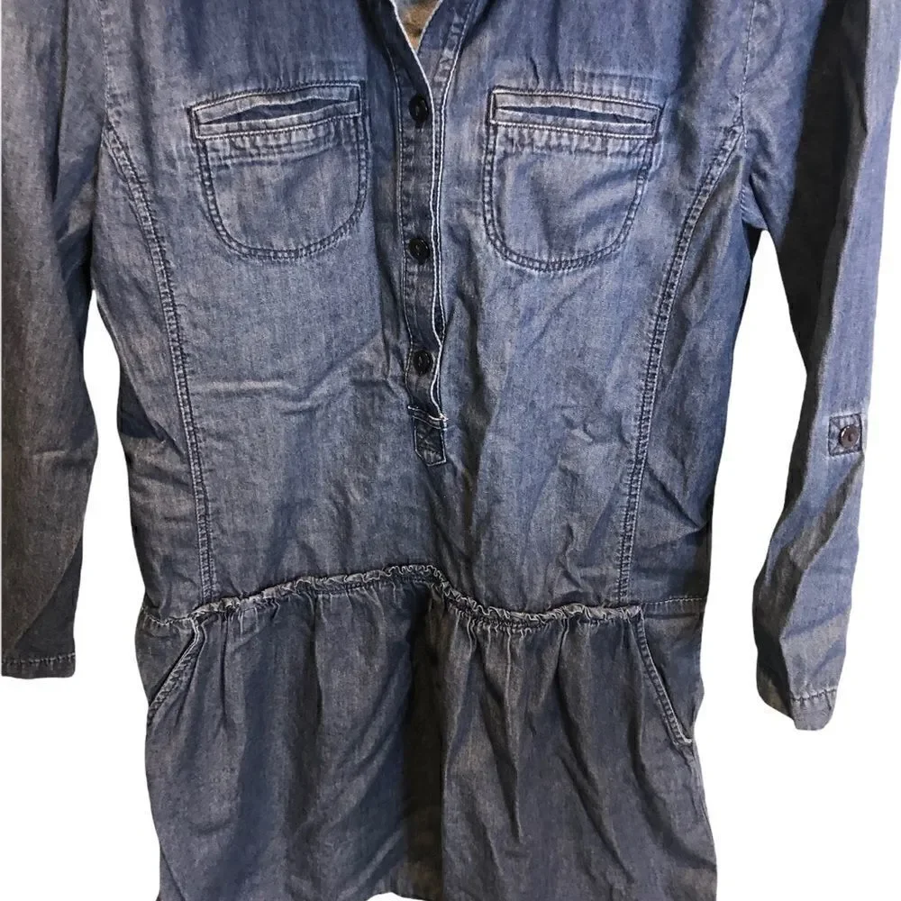 Gap‎ 1969 Girl's Long Sleeved Alexa Casual Streetwear Denim Dress Size XXL